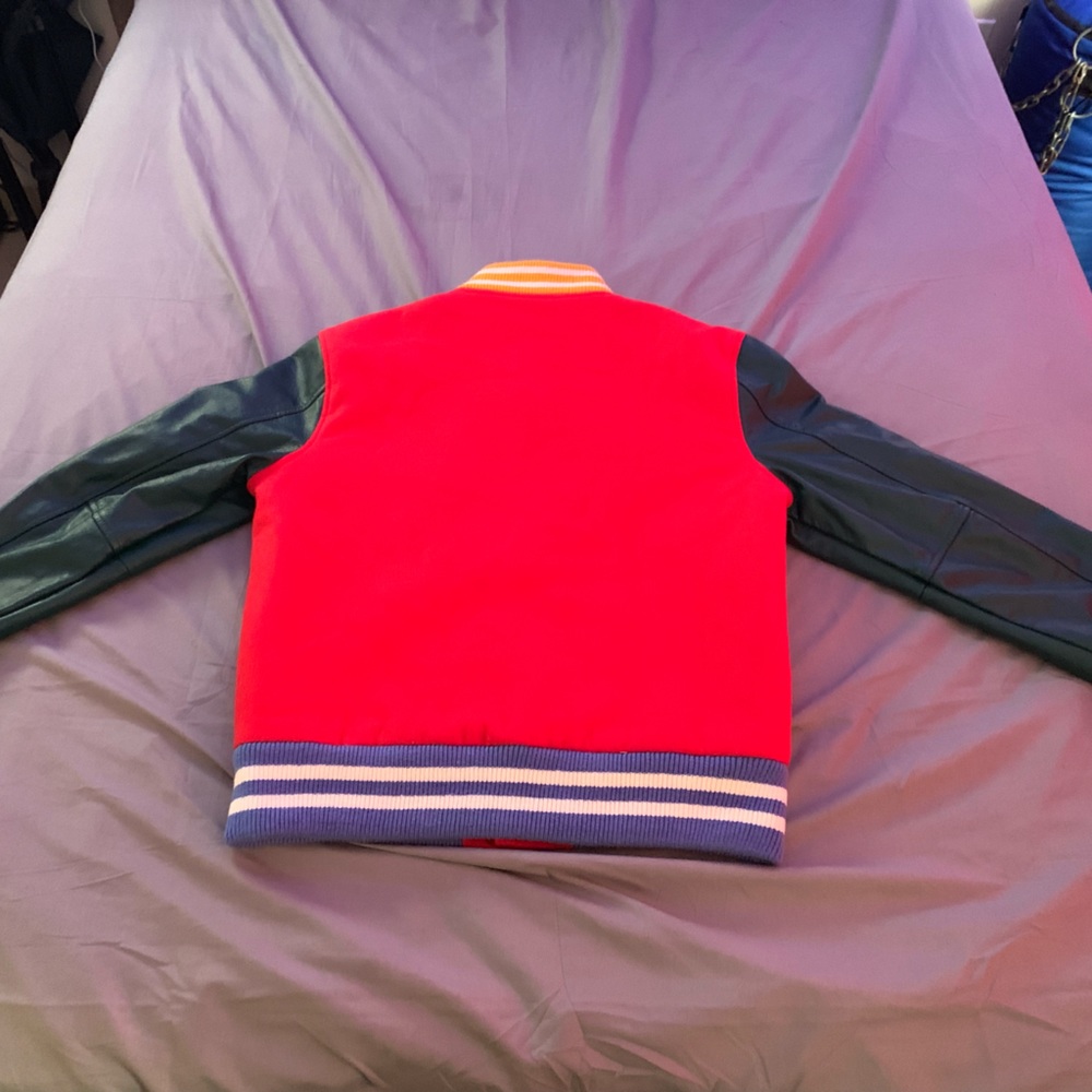 BILLIONAIRE BOYS CLUB BBC LETTERMAN JACKET LOLLIPOP RED - Picture 2 of 5